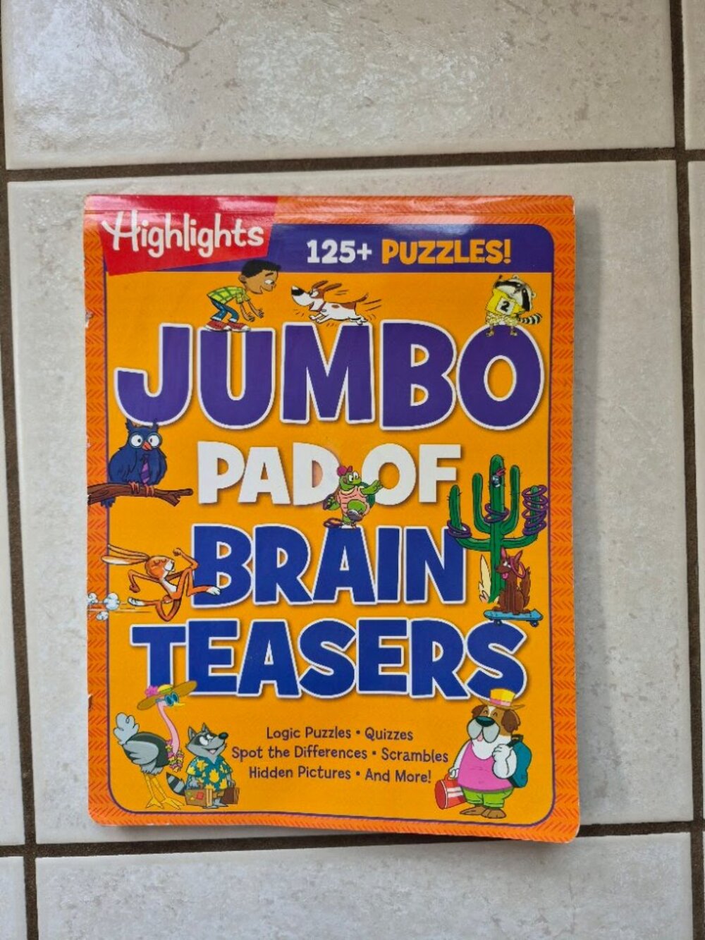 NEW Highlights 125+Puzzles Jumbo Pad of Brain Teasers Book